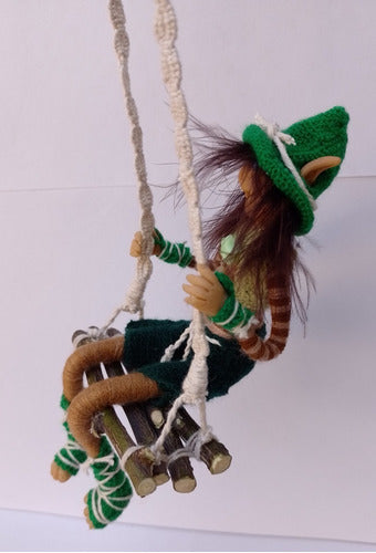 Handcrafted Decorative Elf on Hammock 2