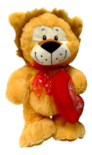 Importado Cko Plush Leopard Heart Lion Plush with Sound 0