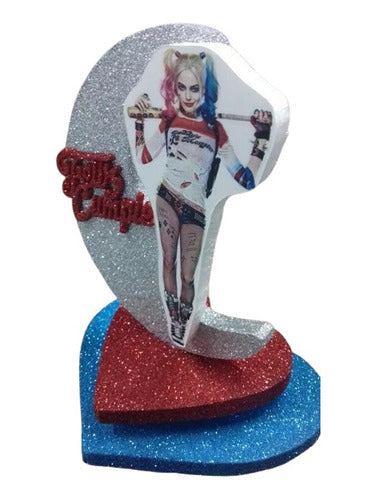 Adorno De Torta Harley Quinn. Cotillon Chirimbolos 0