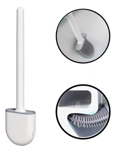 Flexible Silicone Toilet Brush with Hanging Accessory 5