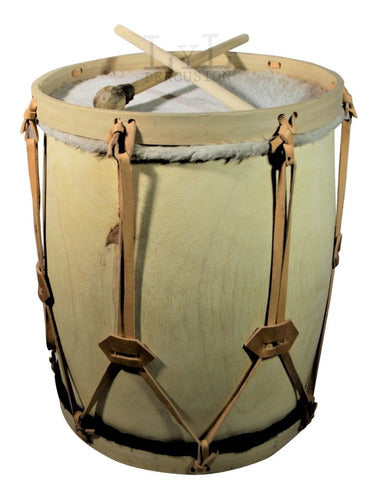Professional Large Leguero Drum with Sticks 41/42 x 51cm Full 3