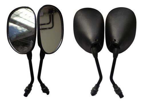 TDM Kit X2 Oval Mirrors Honda New Wave 110S R / L 10mm 1