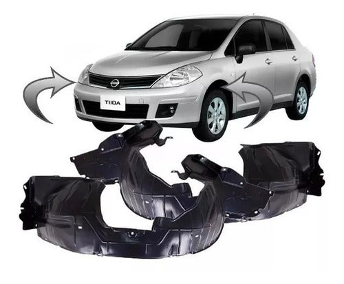 Kit X2 Pasarruedas Guardaplast Nissan Tiida Delanteros 1