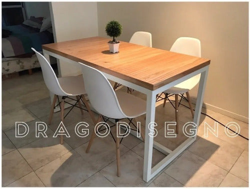 Dragodisegno Modern Scandinavian Rustic Industrial Table 120x60x75 1