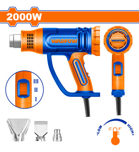 Wadfow Heat Gun 2000W Adjustable Temp WHG1520 0