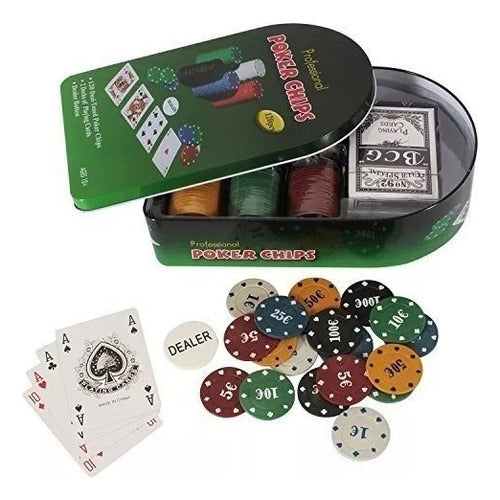 Set Kit De Poker Fichas+cartas 120 Piezas 1