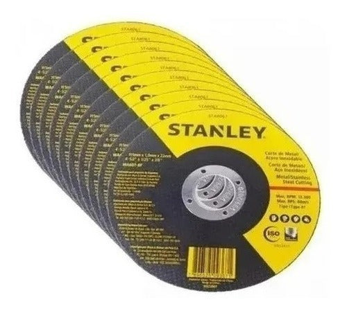 Stanley Caja Set 100 Discos Corte Amoladora 115 1.0mm 0