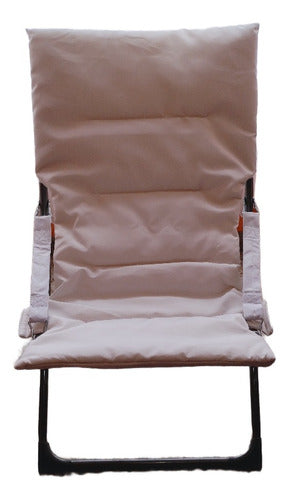 Relax Folding Chair in White with Padded Seat 0