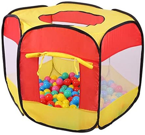 Iplay Portable Ball Pit 90 X 90 X 70 Cm Includes 100 Balls 0