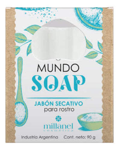 Jabón Secativo Limpieza Facial Mundo Soap Millanel 0