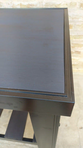 Aluminum Table with Pine Top 3