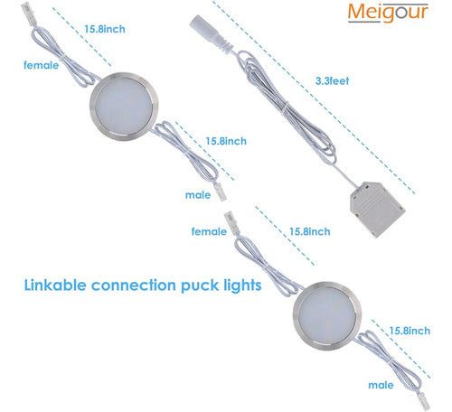 Meigour Puck Light Kit for Cabinet 3