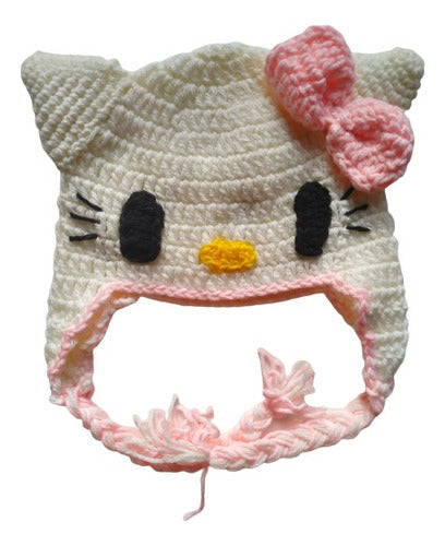Handmade Crochet Hello Kitty Wool Hat 0