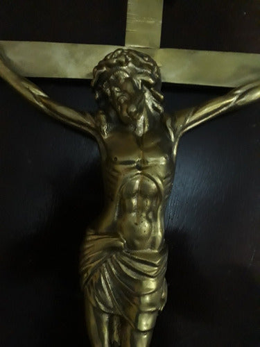 Antigo Crucifixo Bronze Maciço Jpgyn 2