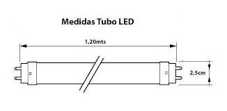 Macroled Pack 10 Liston C/ Tubo Led 18W 1.2 Mts Equiv 36W-40W 3