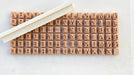 Alphabet Upper Case Stamp Set 10mm + Ceramic Ruler, Clay 5