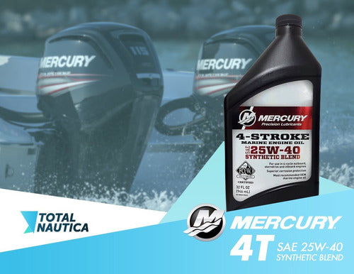 Mercury 4T 25W40 Synthetic Blend 1 Liter Original Oil 5