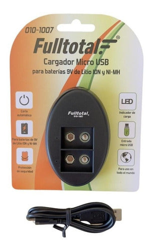 Fulltotal Cargador Tipo C Para Baterias 9v Ni. Mh. Y Litio 010-1007 0