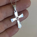 Bavasapiercing Surgical Steel Cross Pendant with Chain 2