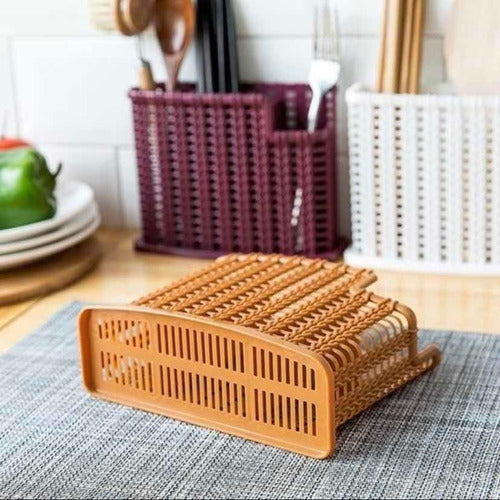 B&K Escurridor Organizador De Cubiertos Simil Rattan -deco 4