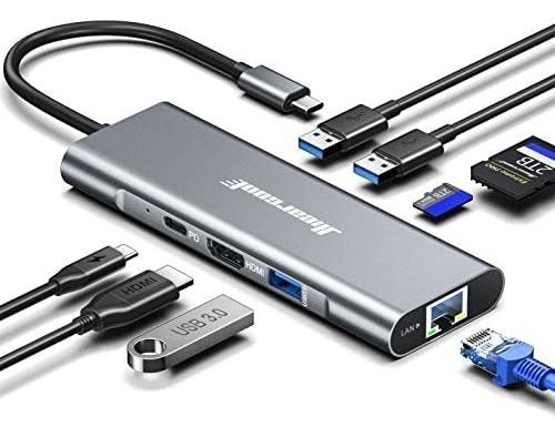 Hub Usb C Ethernet 4k@60hz Hdmi, 8 En 1 Multipuerto 0