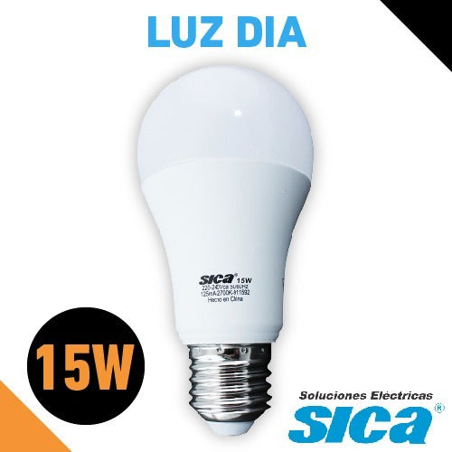 Sica LED Lamp 220V 15W A60 E27 Daylight Pack of 20 1