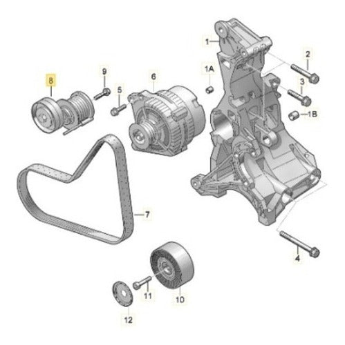 Tensor Correa Poli V - Seat - Cordoba Leon Ibiza Toledo -tdi 1