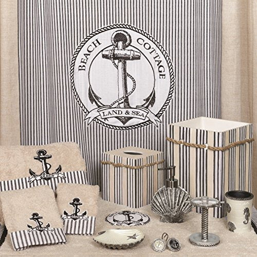 Zenna Home, India Ink Beach Cottage Shower Curtain Hooks, Nautical 3