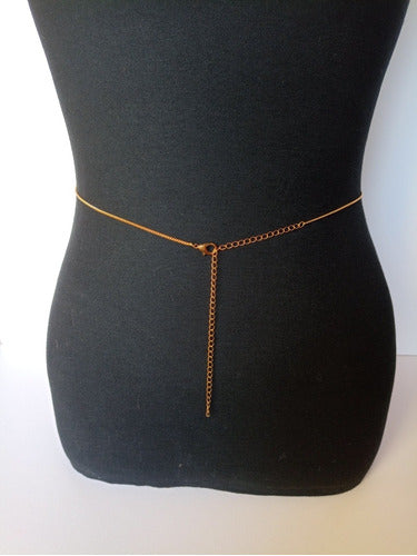Back Bodychain with Golden Chains and Gems 5