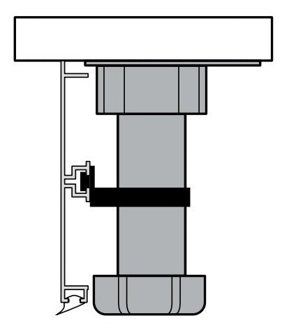 Eurohard Clip Zócalo Para Pata Pvc Circular X40 Unidades 2