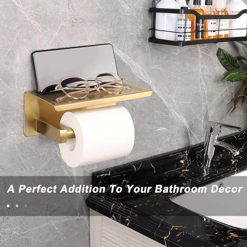 NearMoon Toilet Paper Holder with Shelf 4