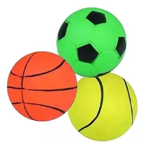 Set of 4 Premium Solid Rubber Bouncing Balls for Pets 1