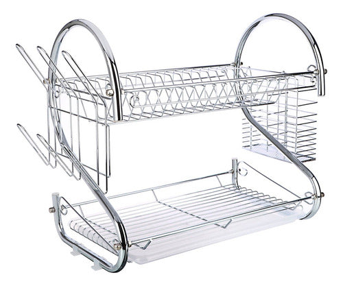 Kunst & Küche Dish Rack Cutlery Organizer 2-Tier Stainless Steel 0