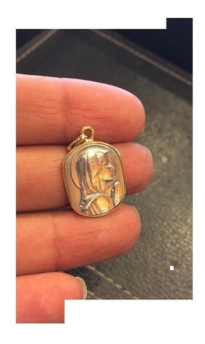 Luli Religiosa Medalla Plata 925 Oro 18k Virgen Niña Grabar 1