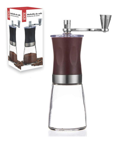 Stainless Steel Manual Coffee Grinder with Ceramic Mill 0