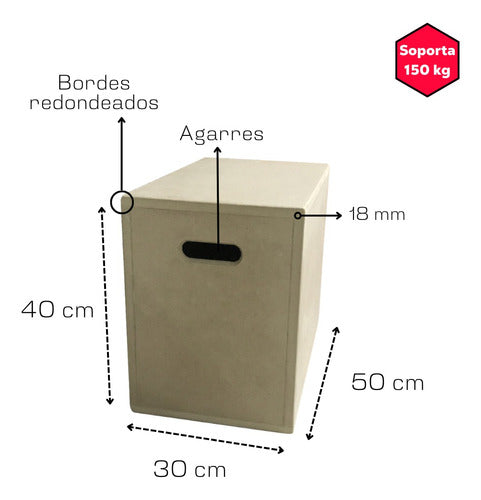 Roble Fitness Reinforced Jump Box 30x40x50 cm 1