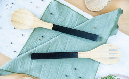 Set Iruya Bamboo Black Spoon and Fork 0
