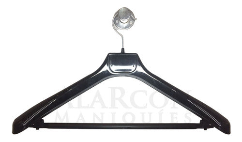 Alarcón Maniquíes Anatomical Plastic Hangers with Bar Pack of 10 0