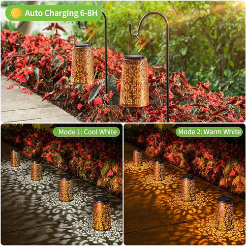 JSOT Solar Lantern - Waterproof Outdoor Hanging Solar Lights 2