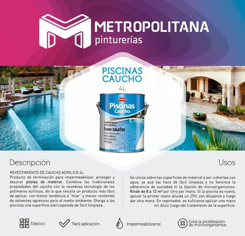 Sinteplast Piscinas Caucho Piletas Protec Superficie | 4L 2