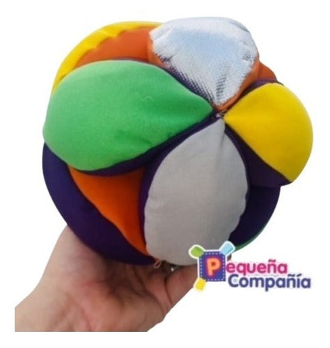 Pelota Montessori Con Cascabel Bebe 18 Cm 1