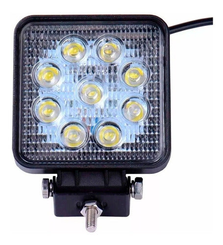 Kit of 10 Square 9 LED Auxiliary Lights for Agricultural Machinery 4