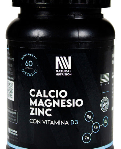 Natural Nutrition X2 Calcium Magnesium Zinc D3 Supplement 60 Tablets 2