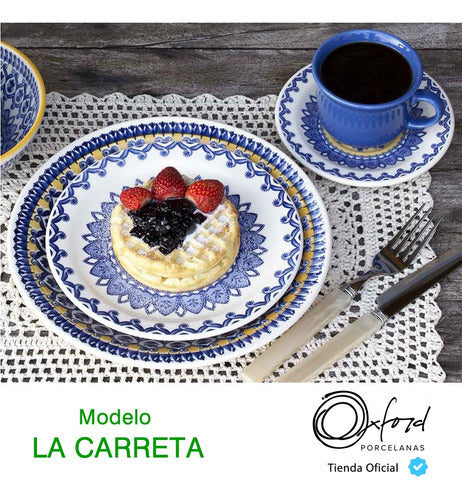 Oxford Juego De Vajilla Tazas Desayuno Decorados 8 Piezas 1