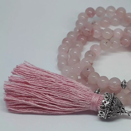 Amazonitas Del Sur Japa Mala Natural Cuarzo Rosa 108 Cuentas 8 Mms 2