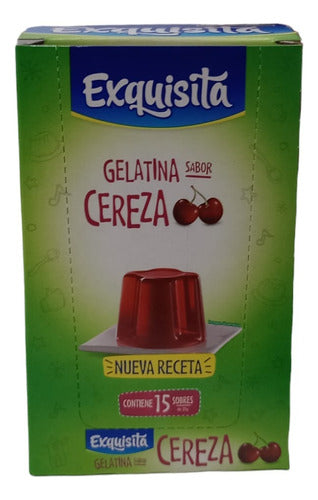 Gelatina De Cereza Light Exquisita Display De 15 Unidades 0