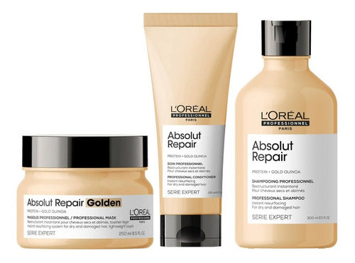 Kit Absolut Repair Loreal Shampoo, Crema Y Máscara Pelo Fino 0