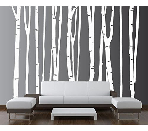 Innovative Stencils Large Birch Tree Wall Sticker Forest Kids V 0