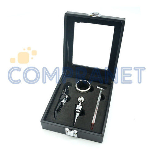 Compranet Wine Set with 4 Accessories - Leather Case with Viewport 11390 2