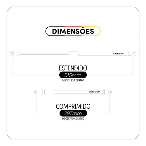 Par Amortecedor Tampa Traseira Hyundai Tucson 2005 A 2016 3